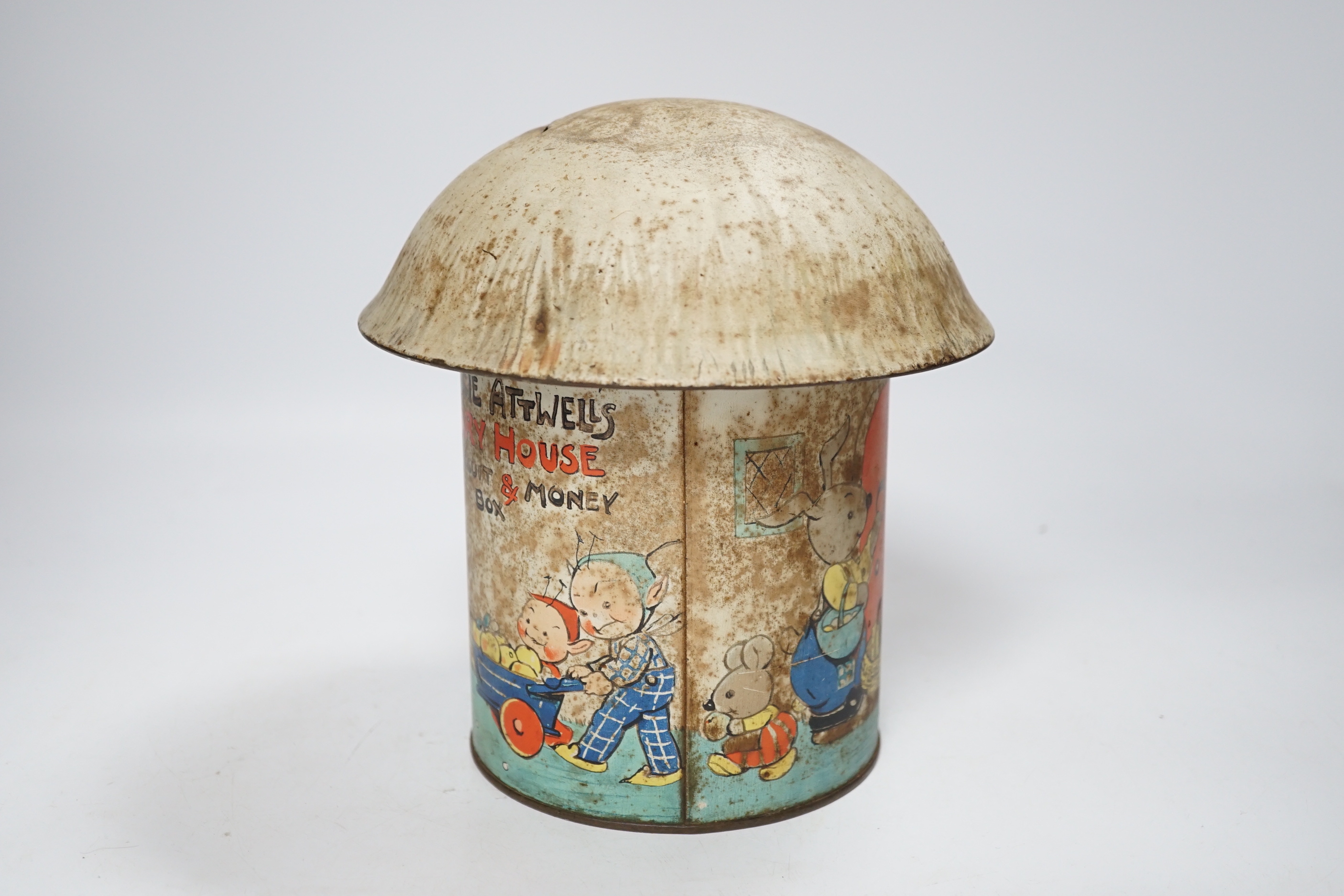 A Lucie Attwell 'mushroom' money box, 19cm
